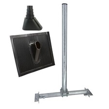 PremiumX SOLID Dachsparrenhalter Set Alu Ziegel Gummimanschette SAT Halterung