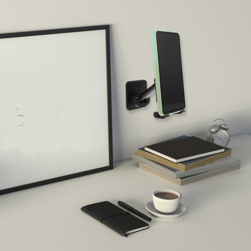 Desktop Stand Phone Holder for Shower Mobile Wall Mount Telephone - 第 3/12 張圖片