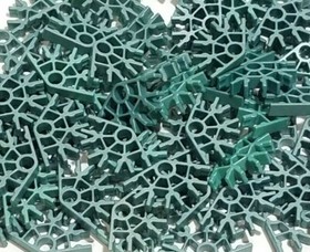 200 K'NEX Metallic Green Connectors 4 Position Standard Replacement Parts KNEX