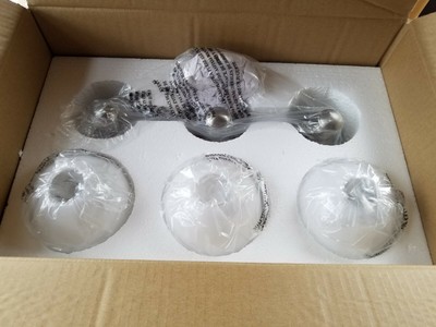 Pottery Barn Mercer Sconce Triple Satin Nickel Finish Light 4167