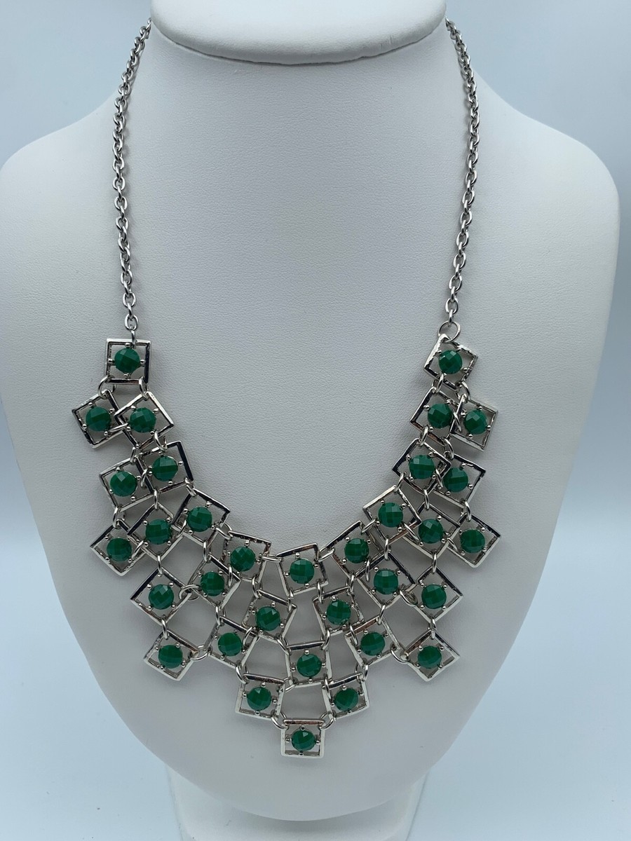 Collier Fantaisie Ancien Perles De Verre Taillées Violettes - 68 Grammes - Occasion