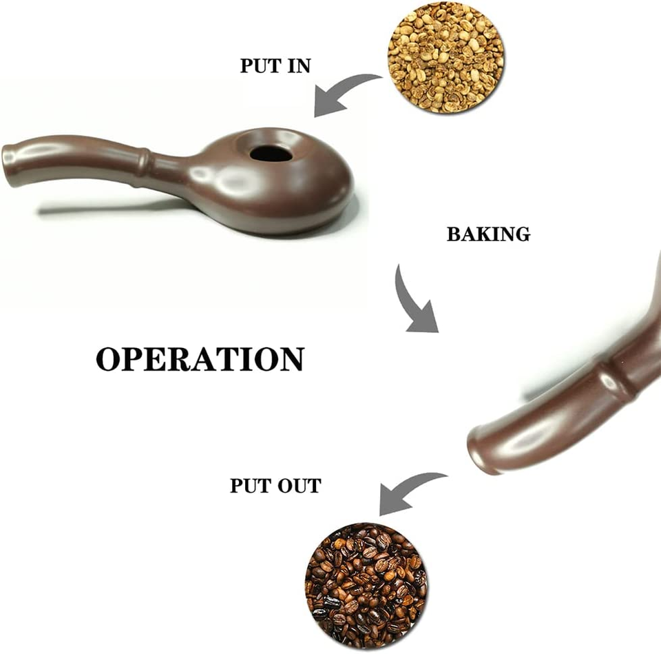 Ceramic Coffee Roaster Machine for Home Use, Handy Stovetop Coffee Bean