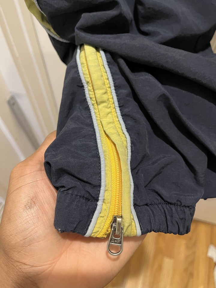 VTG Abercrombie & Fitch Pants Adult XL Ankle Zip Track Y2K Navy Blue