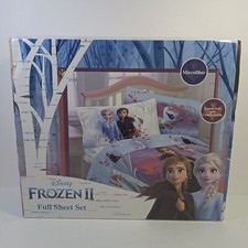 New 4 piece Disney Frozen II Full Size Bed Sheet Set Anna Elsa Olaf Microfiber