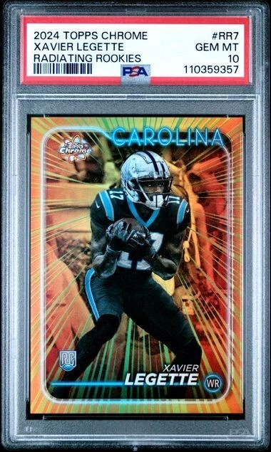Xavier Legette Topps Chrome Radiating Rookies #RR7 Base
