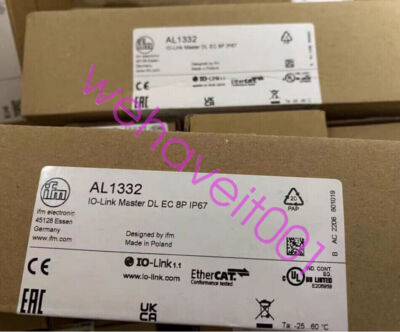 IFM AL1332 IO-Link DL EC 8P IP67 Fieldbus I/O Module Fast Ship #A6-31