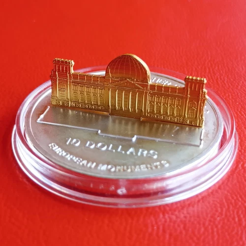 10 Dollar Nauru 2003 PP / Deutscher Reichstag / Europäische Monumente / 1 oz ag - Foto 1 di 3