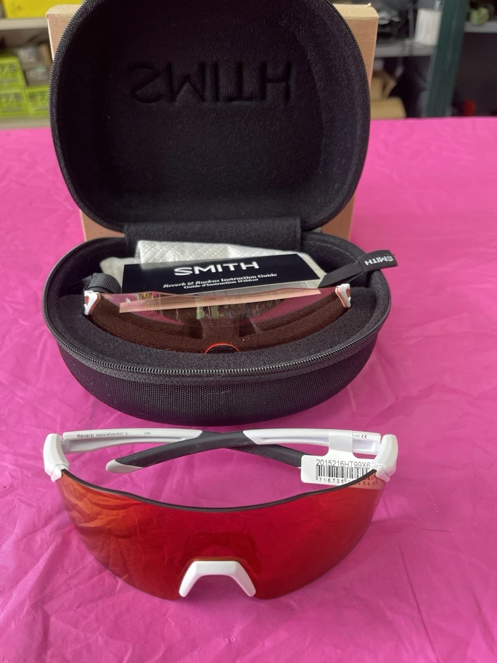 Smith Optics Reverb.  ChromaPop.  Frame: Matte White Lens: ChromaPop Red Mirror - Image 2 of 4