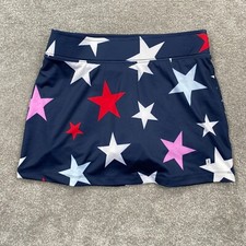 Prince Match USA Star Core Mini Tennis Skorts Youth Girl's Size M 12 Navy Blue