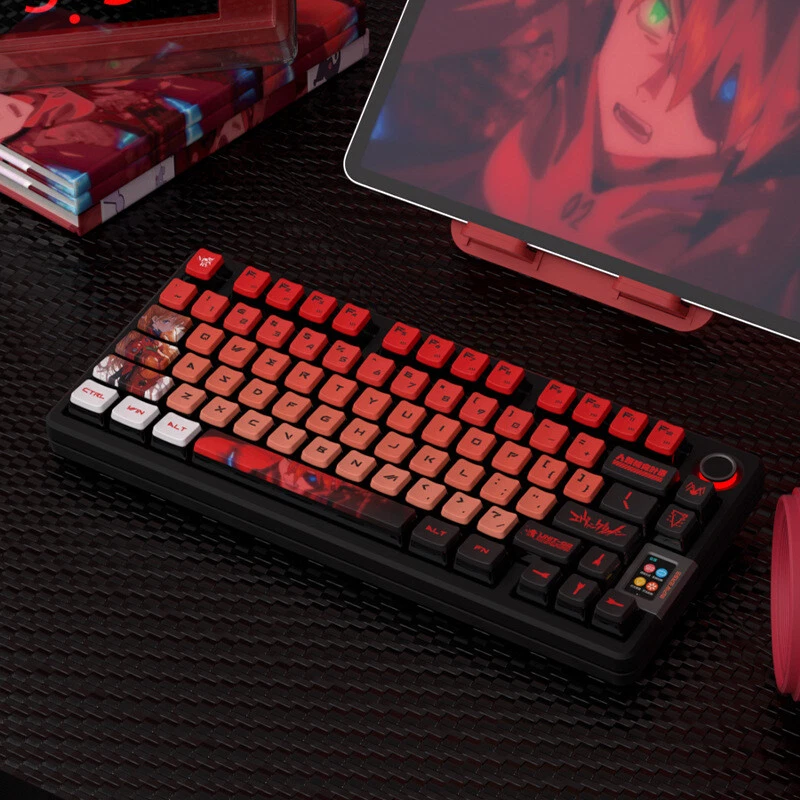 Anime Asuka Langley Keycaps 122 Keys Keyboard Set Ayanami Rei Mari Makinami - Image 4 of 4