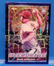 Dane Dunning P Rookie Rangers Panini Baseball Card #16 2021 Overdrive Prizm