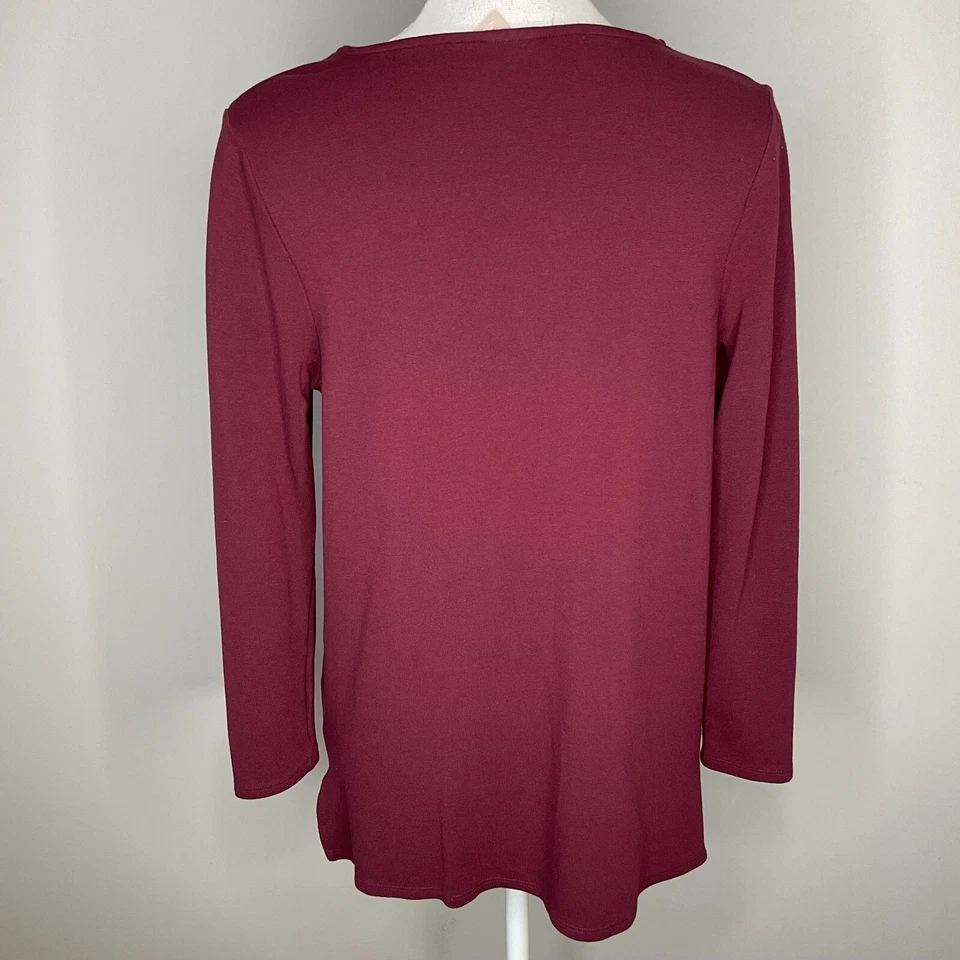 Top Chicos Petite Ponte de gamuza frontal para mujer talla mediana manga larga Foto 4 de 4