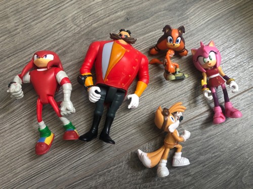 SONIC Boom Action Figure lot of 5 Tomy Robotnik Badger Amy Knuckles Tails - Picture 1 of 9