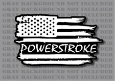 Ford F-250 F-350 Powerstroke Superduty Truck American flag diesel sticker decal 