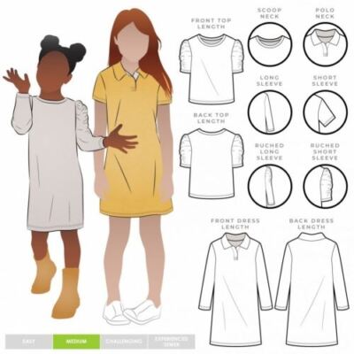 Style Arc Schnittmuster Kinder Issy Top & Kleid Alter 8-16