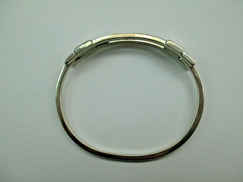 Brazalete Brazalete Bisagras Vintage Plata de Ley MÉXICO 7.25" 22 gramos 925 065D - Imagen 4 de 9