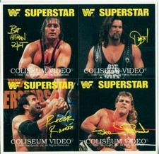 WWF Superstars Stickers 1995 Coliseum Video 1 Sheet of Bret Shawn Diesel Razor