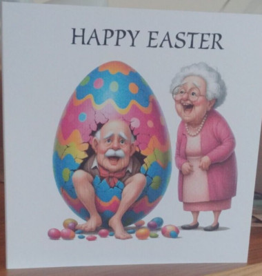 handgemachte lustige Osterkarte
