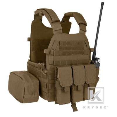 KRYDEX LBT-6094A Plate Carrier Army Body Armor Vest w/ Mag Carrier