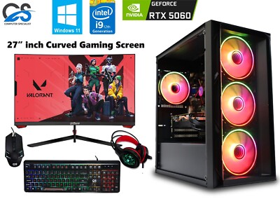 RTX Gaming PC Bundle Intel i9 12900KF / 64GB DDR5 / 8GB RTX 5060 / 1TB M.2 / W11