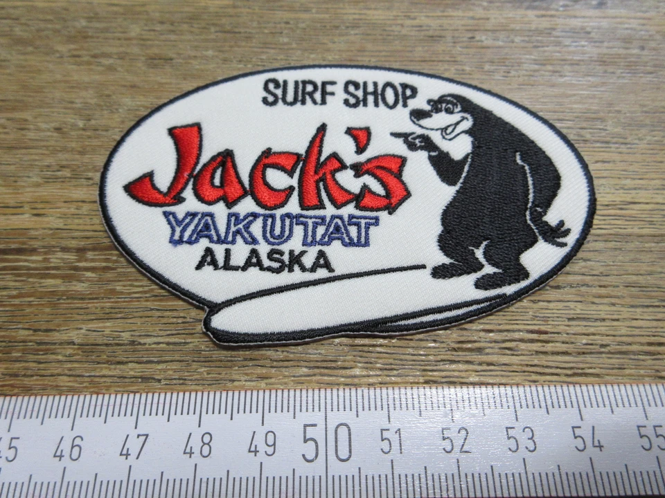 FERROMIL Patch Jack's Yakutat Alaska Surf Shop Grizzly Bear Rockabilly Jeans Jacke Jacket