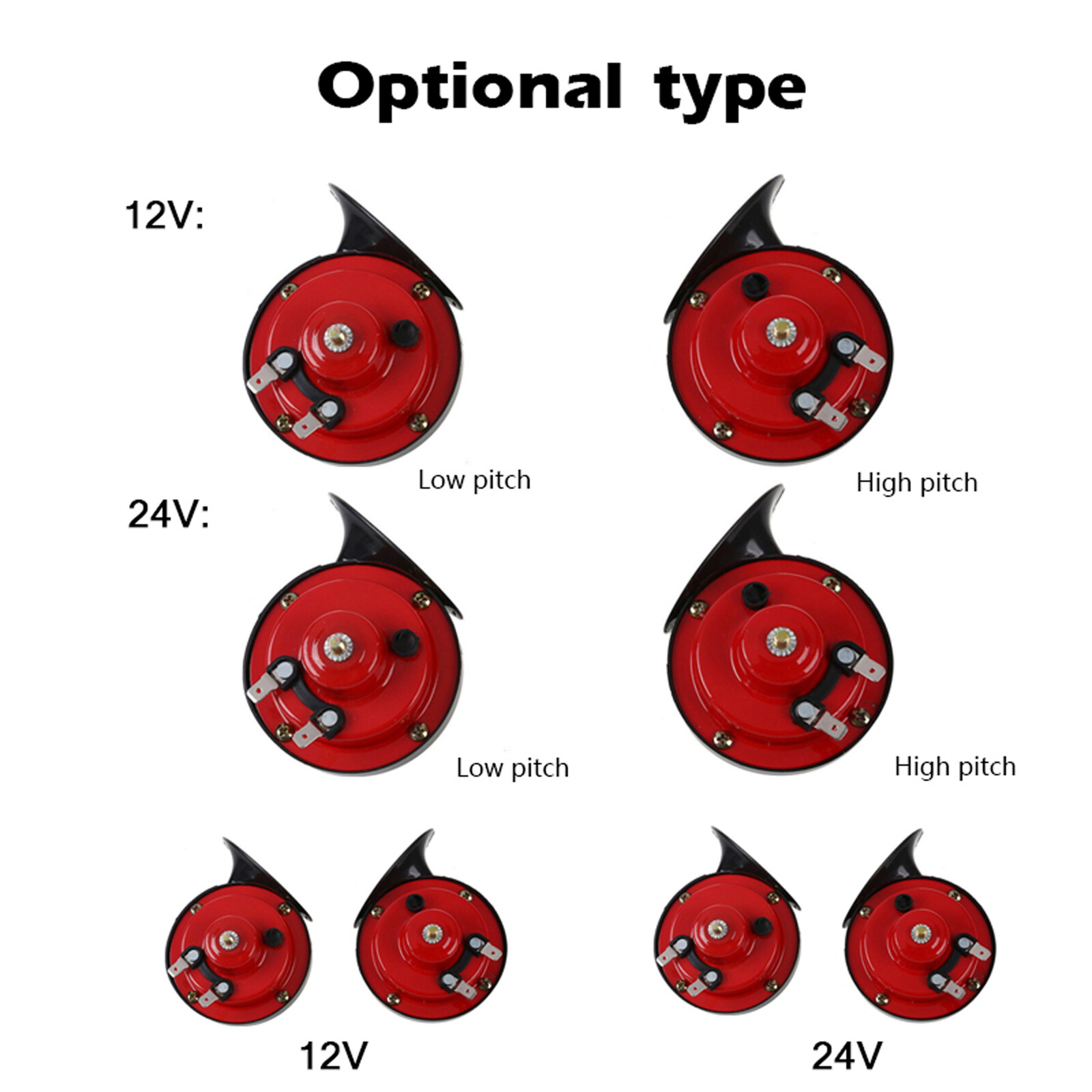 1 Pair 12V 300DB Super Train Horn For Trucks SUV Car Boat Motorcycles