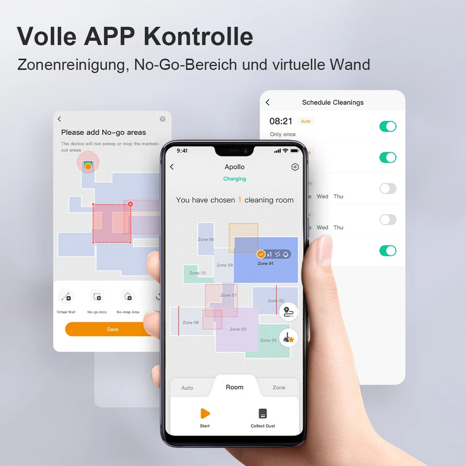 IMOU L11 Pro Saugroboter Staubsauger Wischfunktion 3L Beutel LDS WLAN - Bild 3 von 4