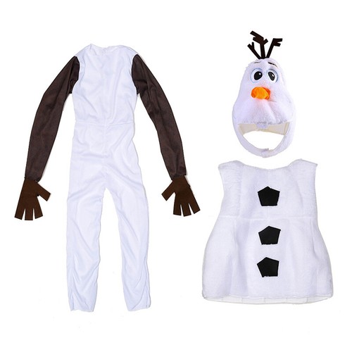 Frozen 2 Olaf Deluxe Kids Plush Costume Child White Snowman Child Boys Cosplay - Picture 8 of 10