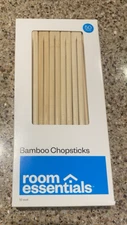 Room Essentials Bamboo Chopsticks  ~ Sushi ~ Chinese ~ Skewers ~ 50 Pair in Box