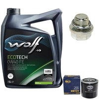 MotoröL Set 0W40 5 Liter + ÖLfilter + ÖLablassschraube FüR Mitsubishi Outlander
