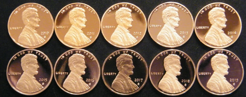 1968~2024 S Lincoln Penny Choice ~ Gem Proof Run 60 Coin Decade Set US Mint Lot - Image 3 of 4