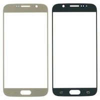 Samsung Galaxy S6 SM- G920F Display Glas Scheibe Fenster, Gold