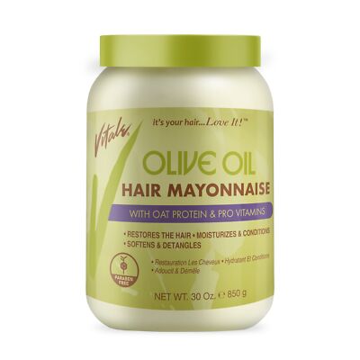 30 Fl Oz Olive Oil Hair Mayonnaise with Oat Protein Natural Conditioner