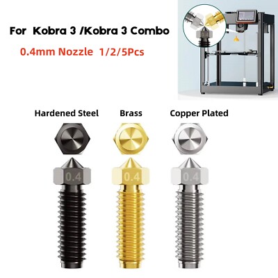 Verbesserte Düse für Anycubic Kobra 3 Volcano 3D Drucker Zubehör 0.4mm Düse
