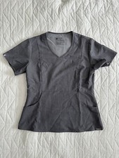 FIGS Graphite Sweatshirt Pocket Scrub Top Small