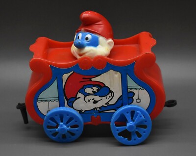 Smurfs Train Smurfs Smurfland Train Set Papa Smurf Car Vintage Durham Industries ...