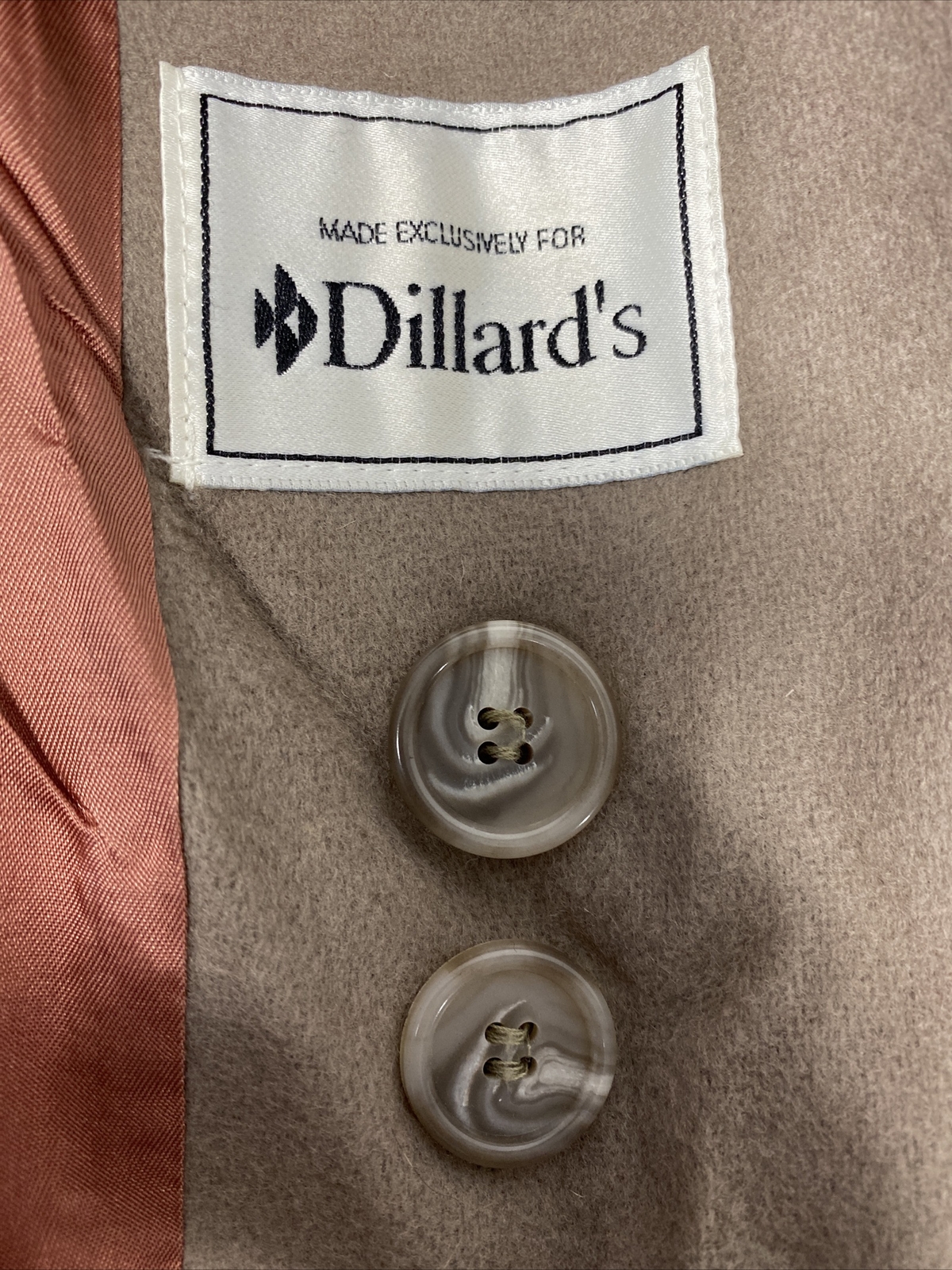 Preston York Petites Dillards Long Brown Wool Jacket Coat Size 10 eBay