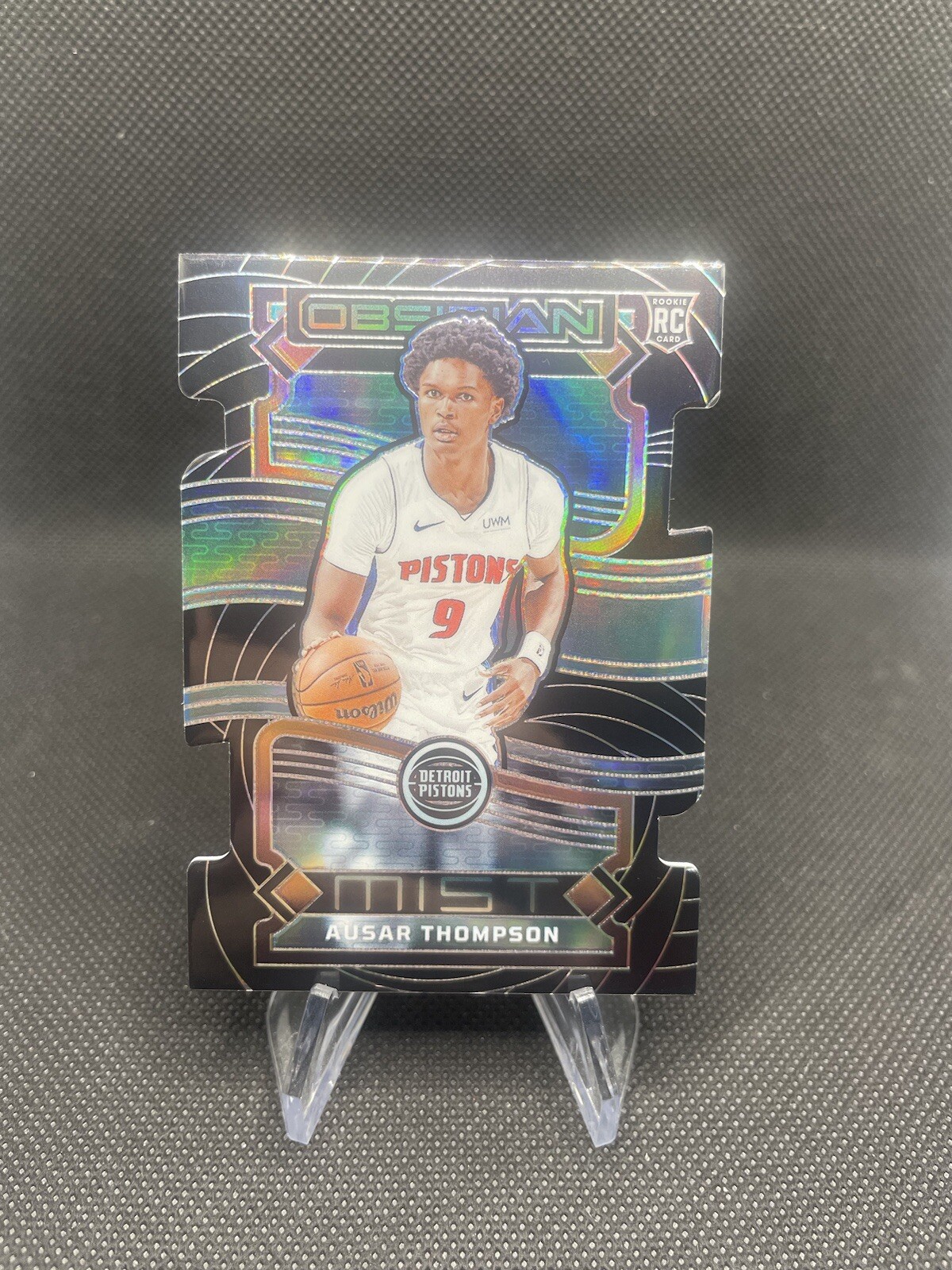 2023-24 Panini Obsidian Mist Electric Etch Die-Cut Ausar Thompson Rookie SSP