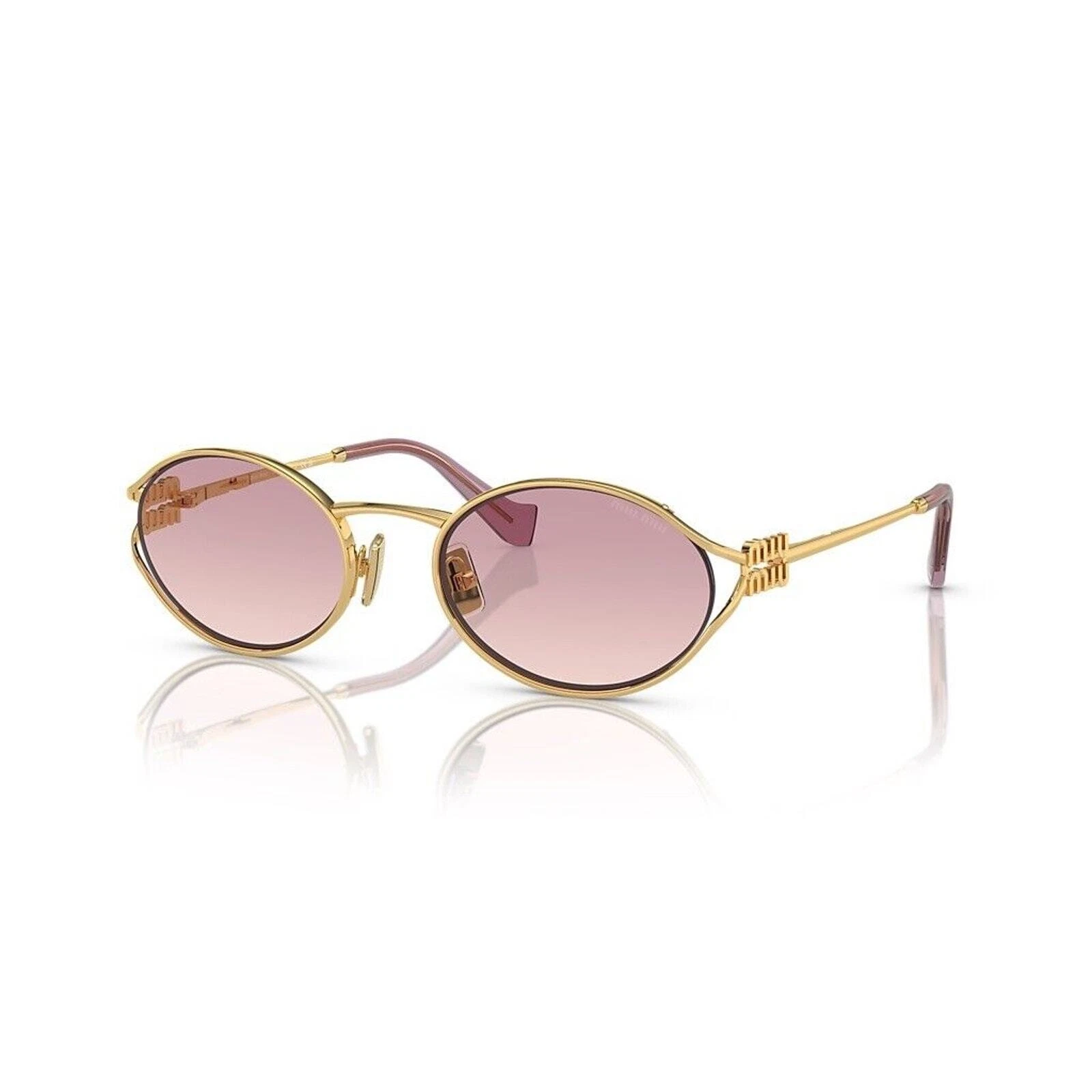 Miu Miu — MIU MIU MU 52YS 5AK06S Gold Pink Gradient Lens Women Sunglasses AUTHENTIC