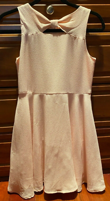 marmellata light pink dress with bow in front short sleeve girls size 14 marmellata light pink dress with bow in front short sleeve girls size 14