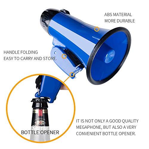 Portable Megaphone Bullhorn 20 Watt Power Megaphone Speaker Voice and