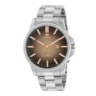 Marea Men's Watch B36213/3 Stainless Steel 42 Mm Brown Rose Luminous 5 A