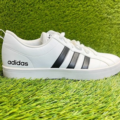 Adidas Neo Pace Womens Size 10 White Black Athletic Leather Shoes Sneakers