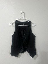 Blenca Women s Black Tuxedo Suit Vest Shawl L...