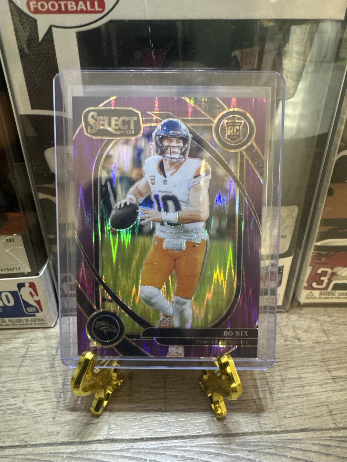 2024 Select - Bo Nix Club Level Purple Shock /360 RC Broncos #221