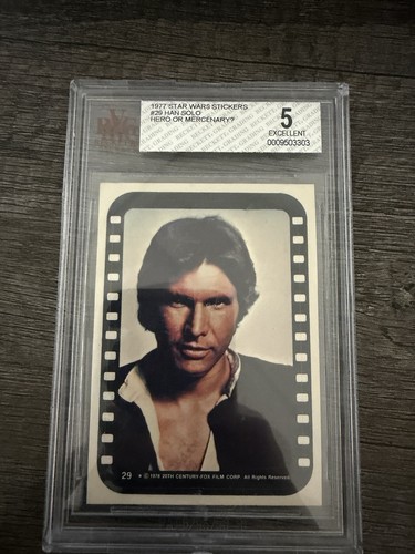 1977 Topps Star Wars Stickers #29 Han Solo...hero or mercenary?