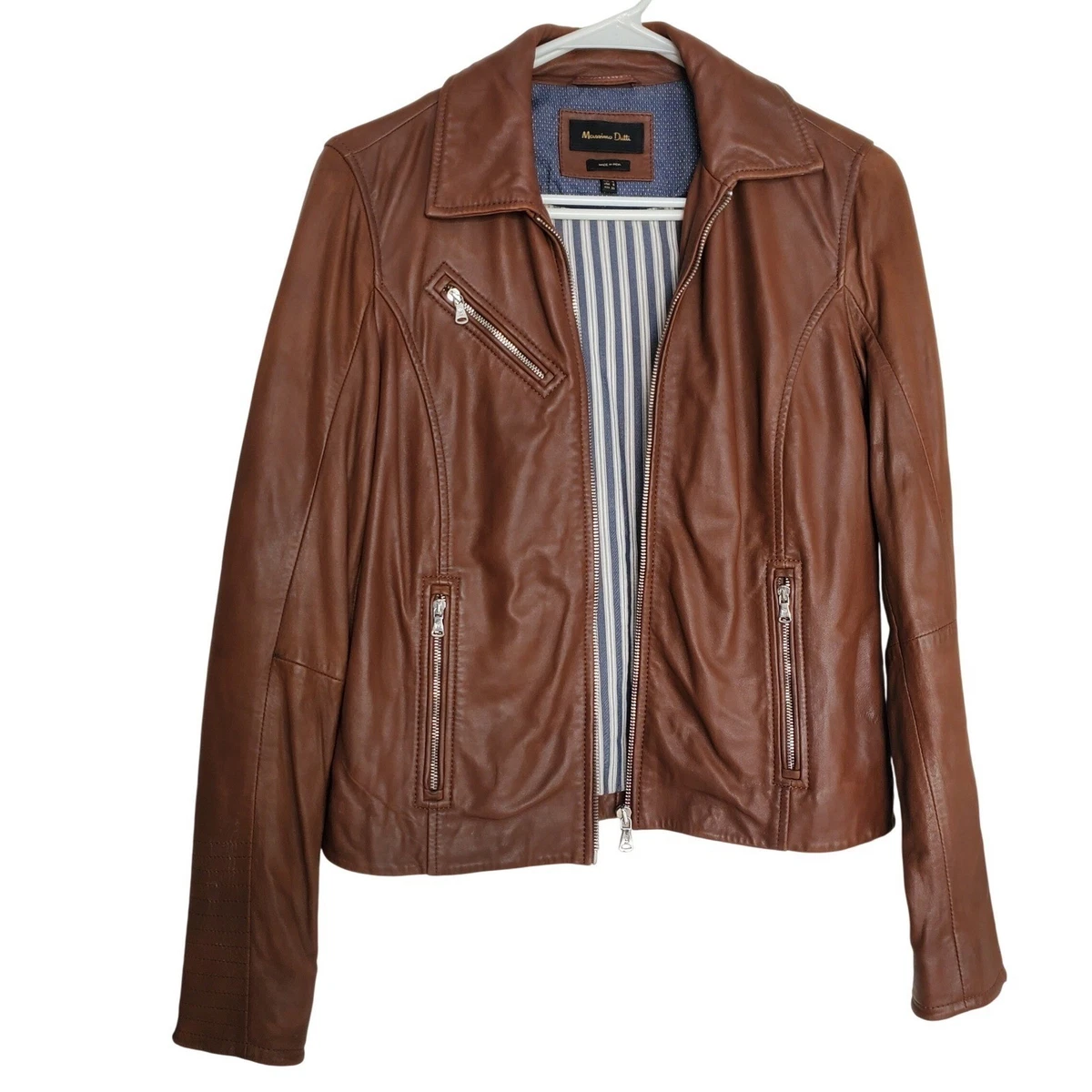 Massimo Dutti Coats, Jackets & Vests Leather Outer Shell for Women