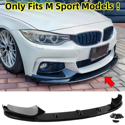 Gloss Black Front Lip Splitter For 2014-20 BMW F32 F33 F36 2/4dr (Only M Sport)