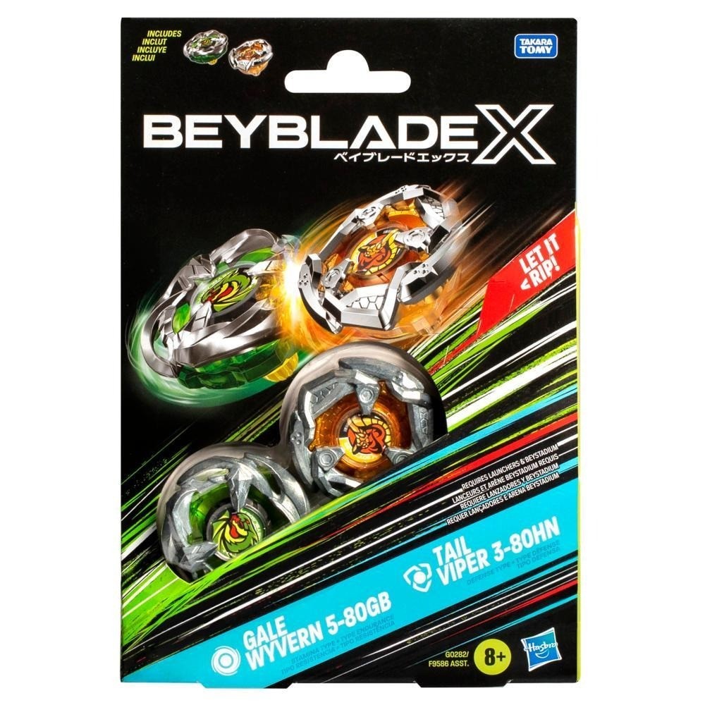 Beyblade X: Gale Wyvern 5-80GB & Tail Viper 3-80HN Dual Pack | eBay
