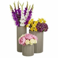 Howhomely Vase Blumenvase 3Er Set Dekovase Pflanzenvase Beige Aus Kunststoff